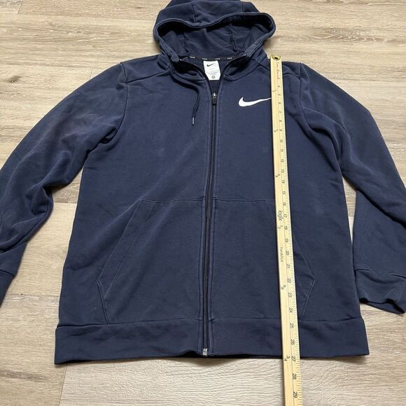 Nike Pro Dri-Fit Training Full Zip Navy Jacket Mens Navy Blue CZ6376-451 Size S - Picture 2 of 7